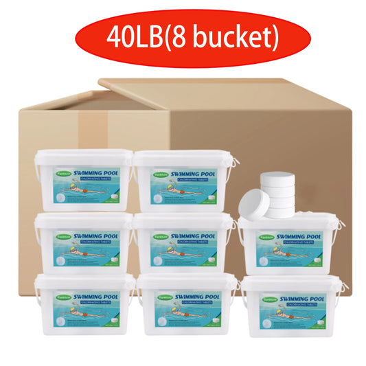 3 Inch 40 Lbs Stabilized Pool Chlorine Tablets Slow Dissolving For Hot Tubs Pools Spas