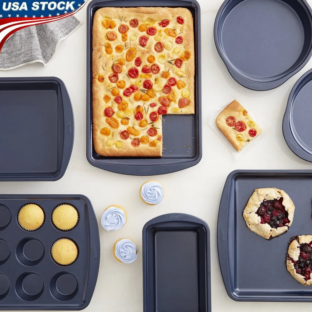 Feature Diamond-Infused Non-Stick Bakeware Set Dishwasher Safe