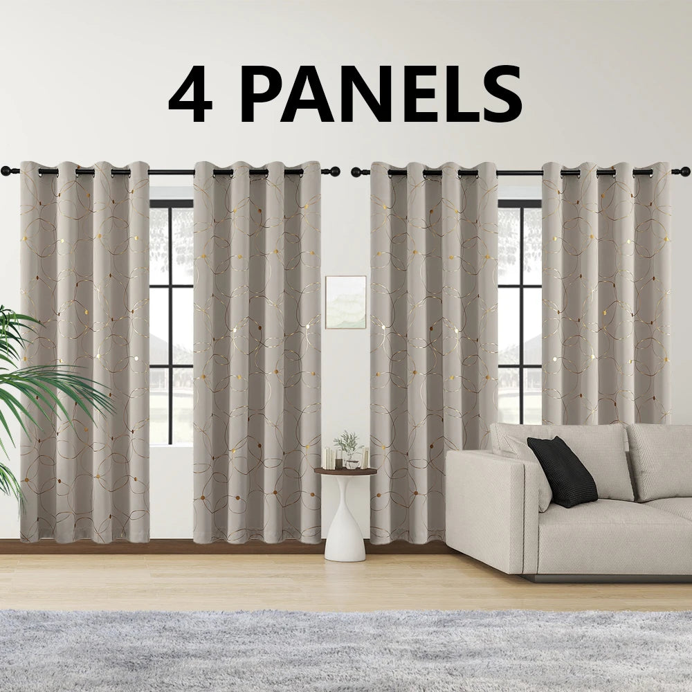 Zhejiang Blackout Curtains 4 Pack Grommet Thermal Darkening