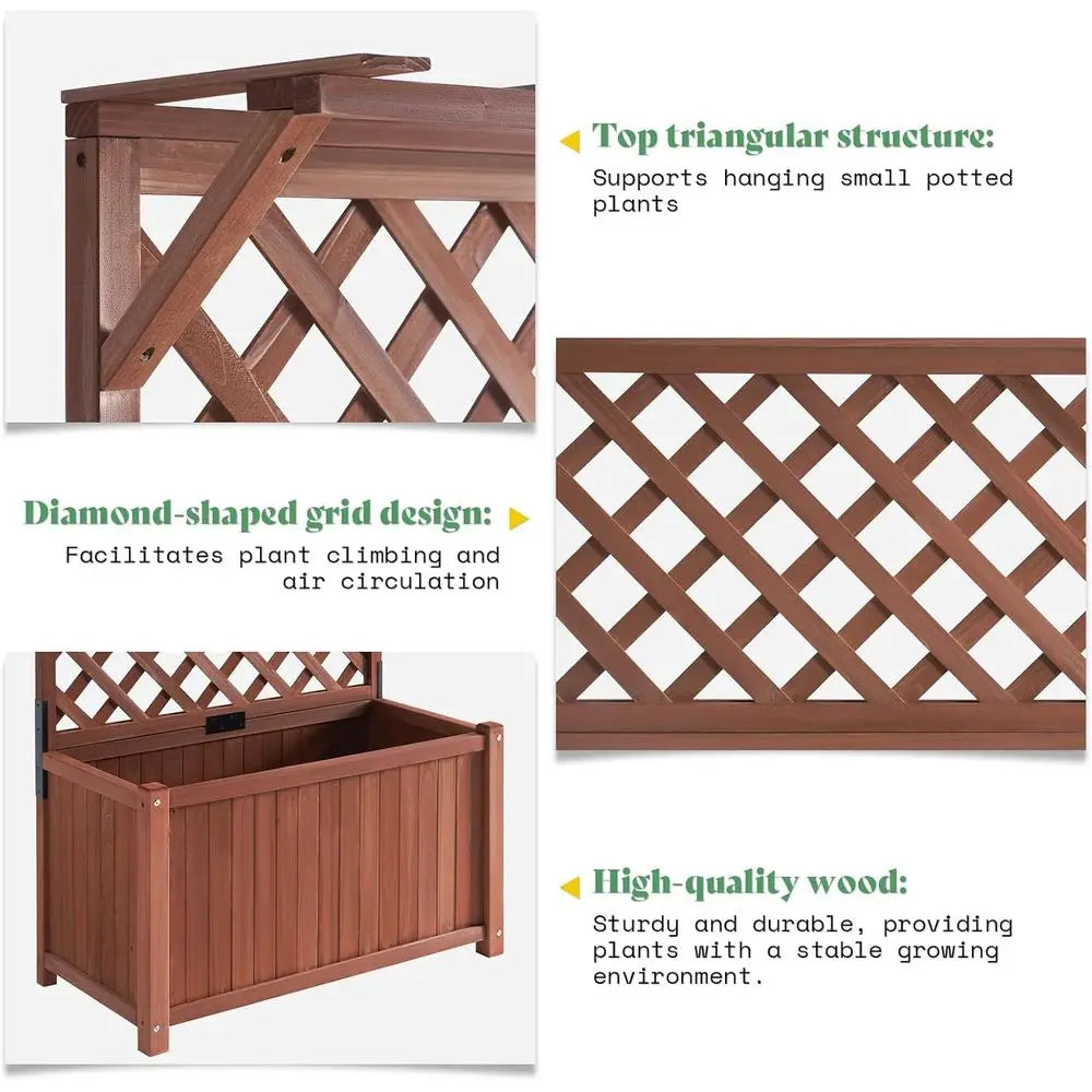 Raised Garden Beds with Trellis 2-Pack for Vegetables
