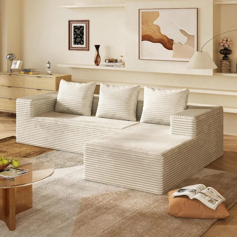 U Shape Sectional Sofa With Storage Chaise And Sleeper