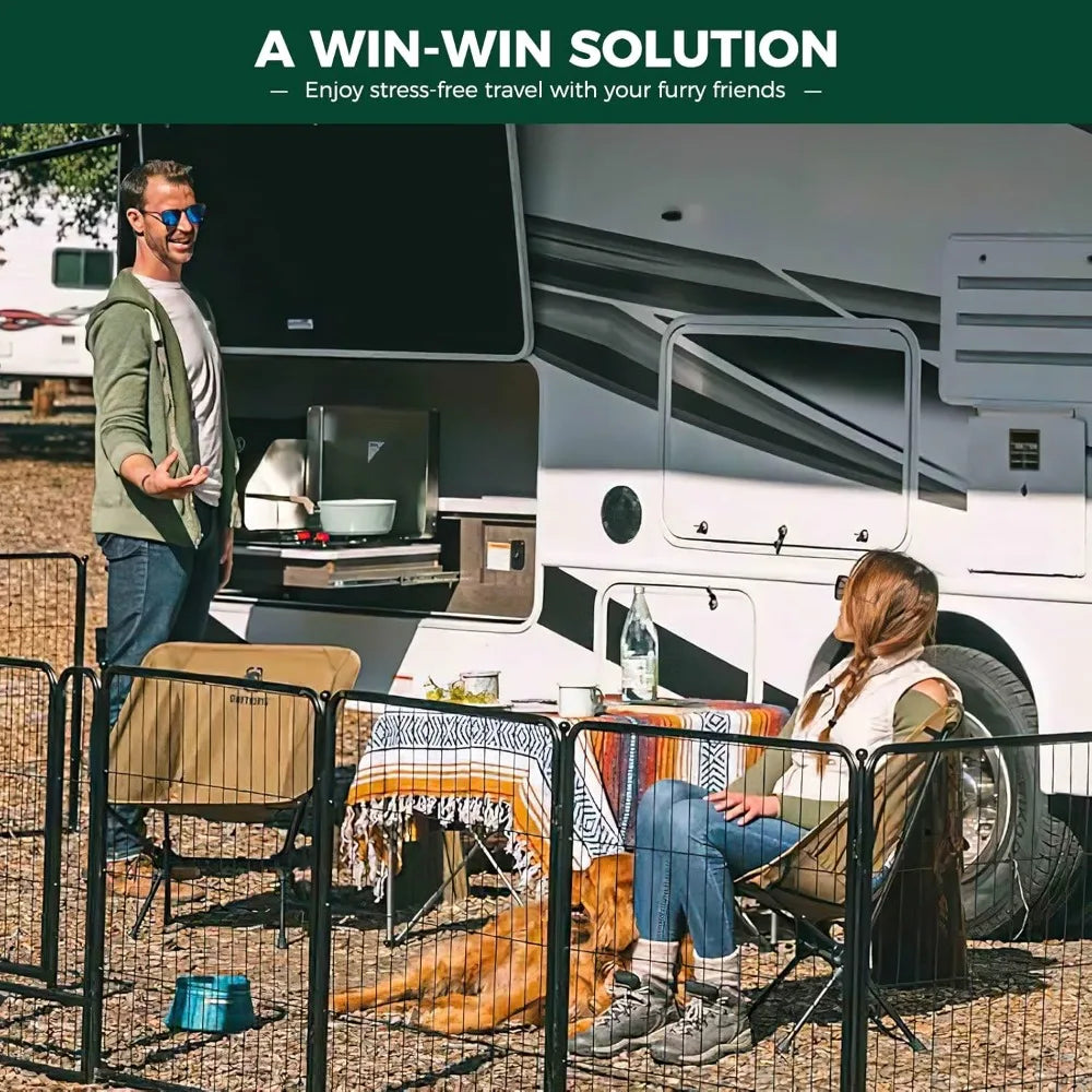 DAFIFY Rollick Dog Playpen for Yard and RV Camping Patented