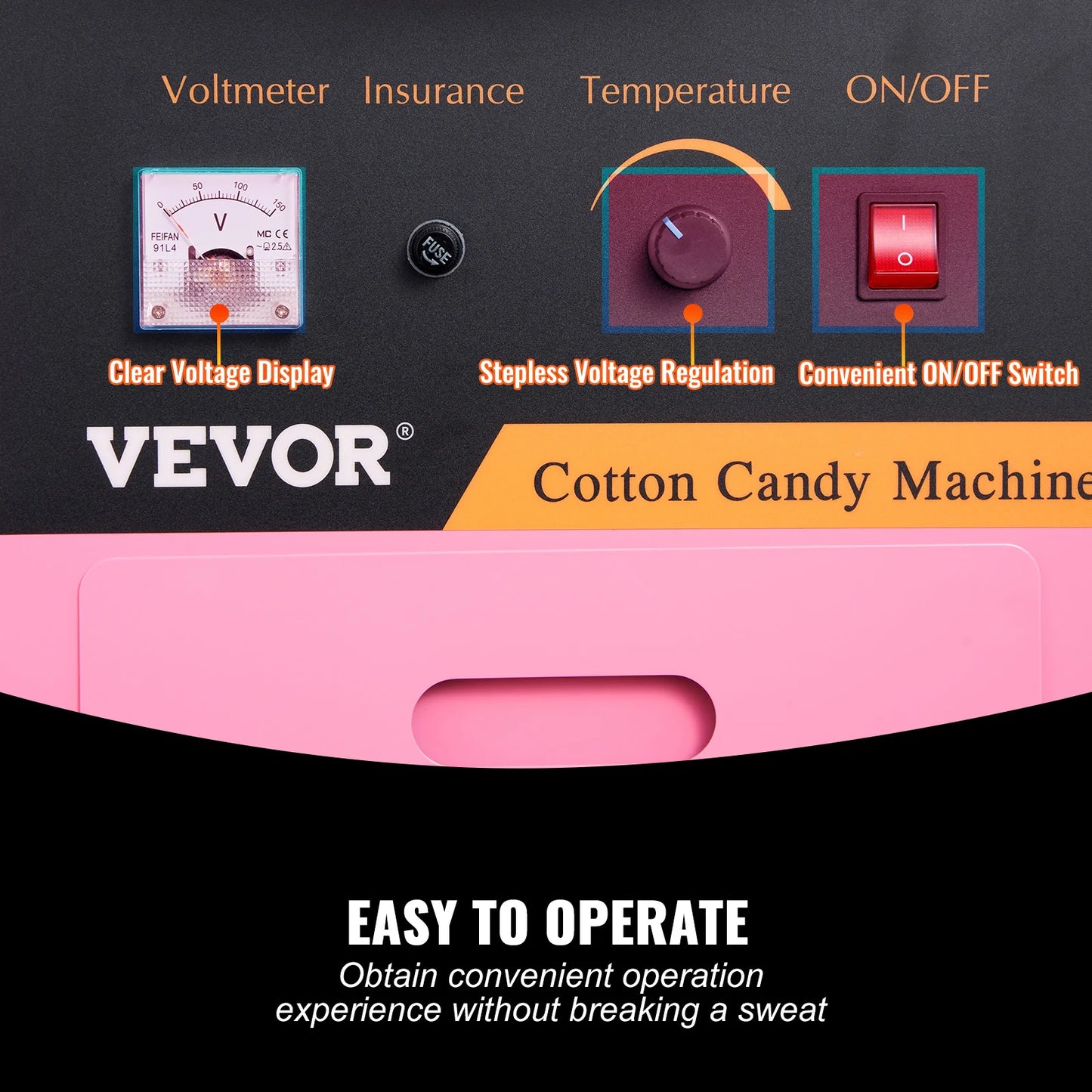 Succebuy Electric Cotton Candy Machine With Stainless Steel Bowl