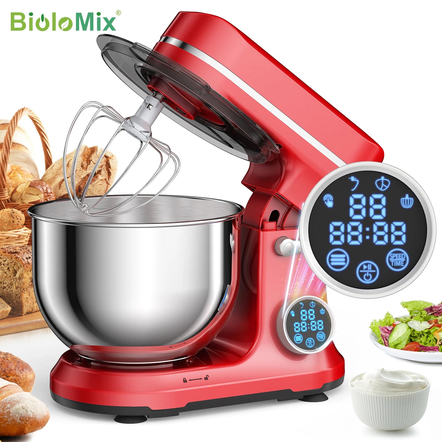 Big Boss Biolomix Kitchen Stand Mixer 1200W 11 Speeds