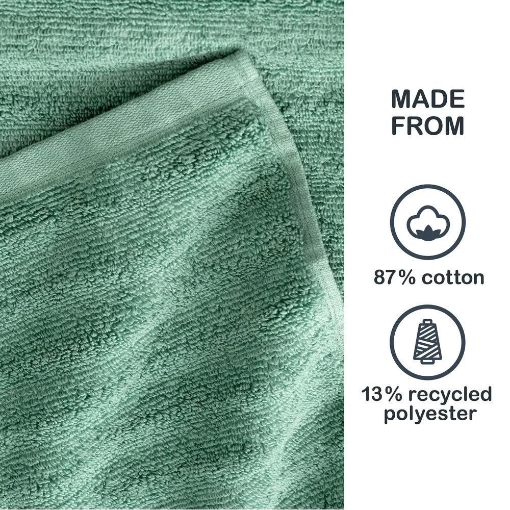 DUTRIEUX Durable Quick Dry Textured Bath Towel Set 6 Piece