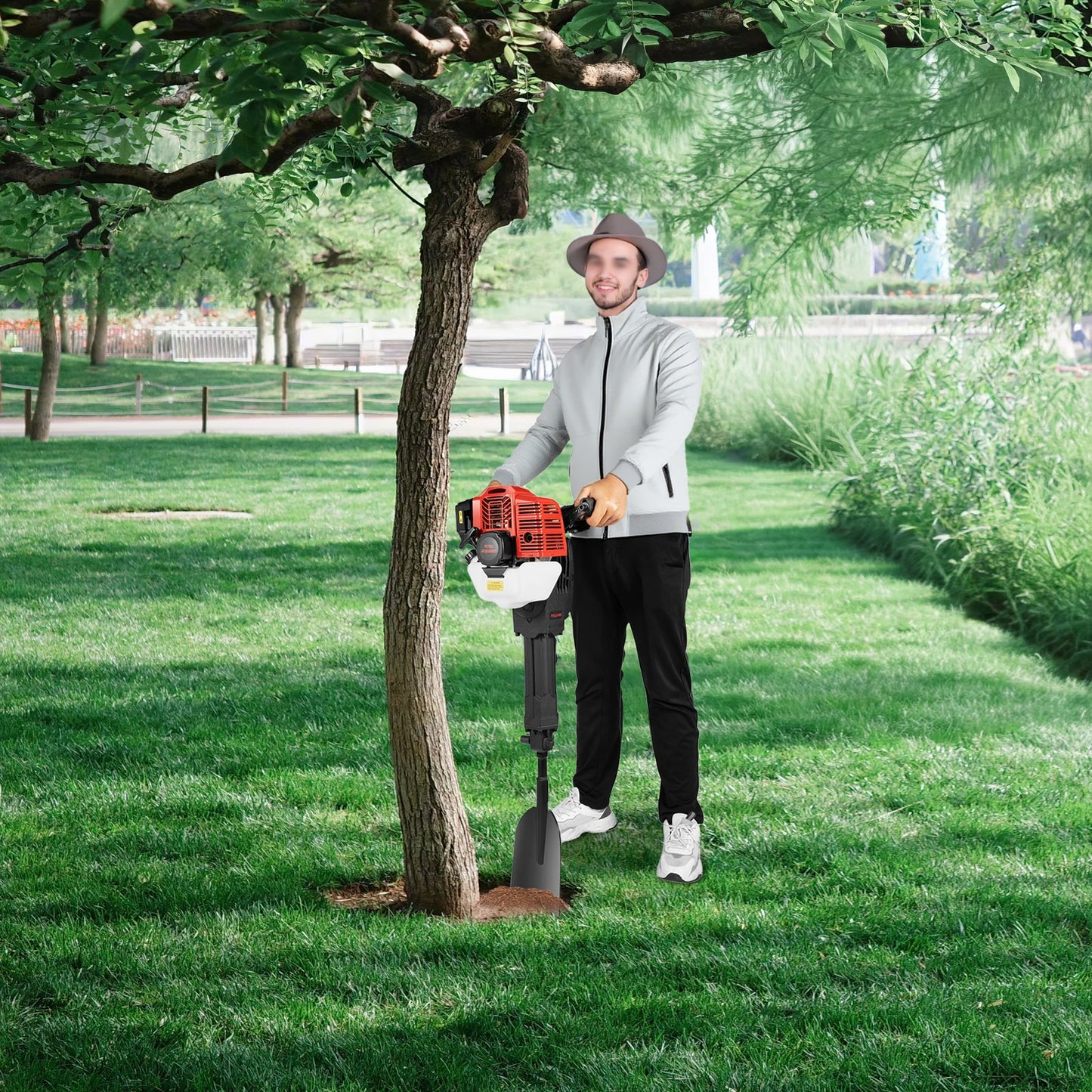 Portable Gas Powered Tree Digger With 1900W 2 Stroke Engine