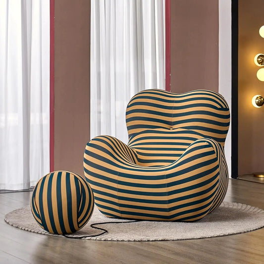 Big Boss Striped Compression Sofa No Assembly Breathable