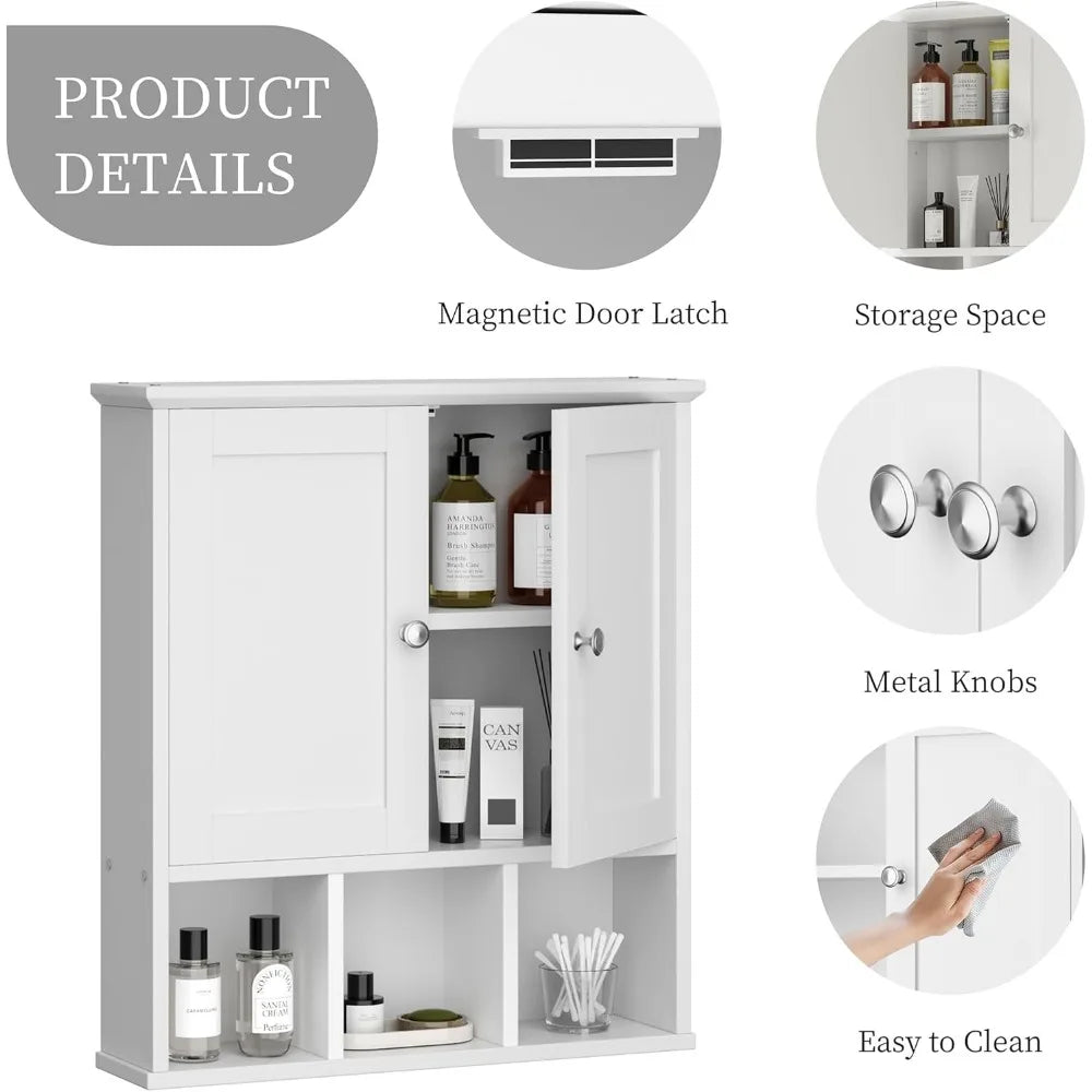 Bathroom Wall Cabinet Over Toilet With Adjustable Shelf