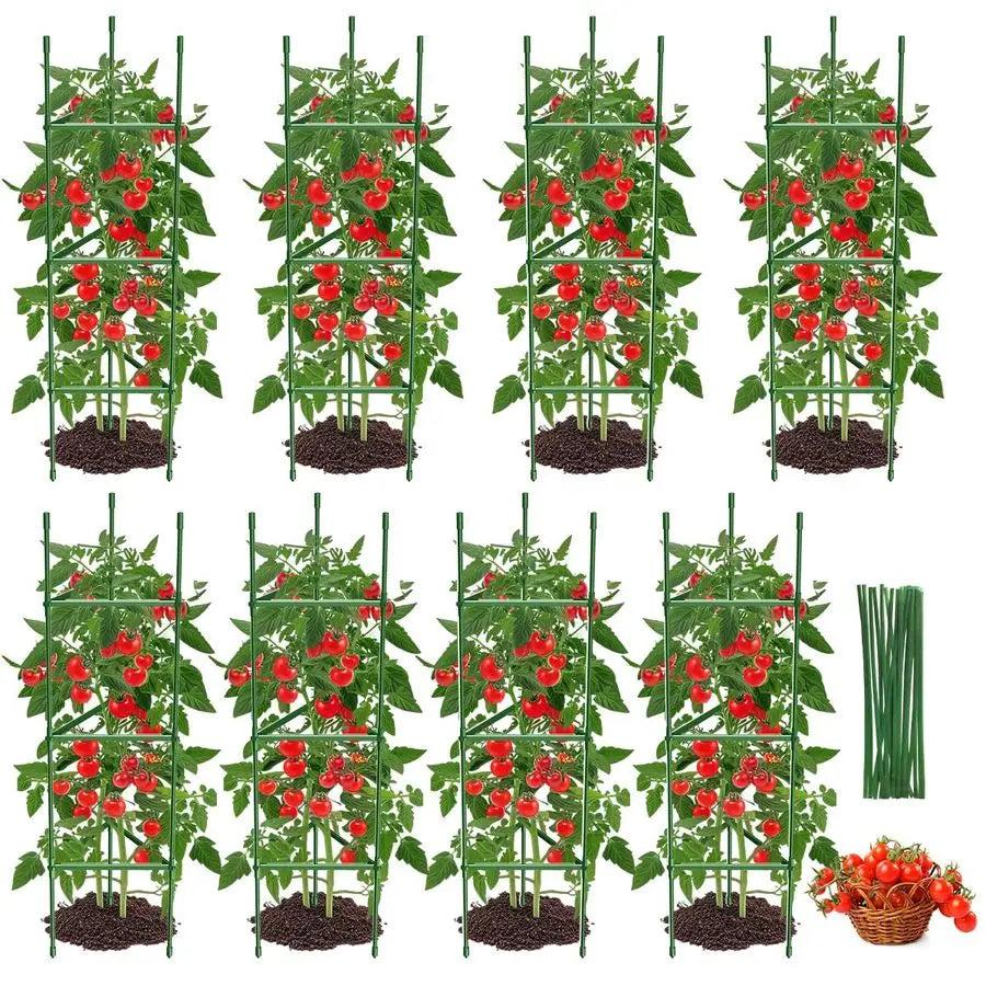 Tomato Cages for Garden, Tomato Trellis for Raised Garden Bed, 51.2 Tall Cage Plant Support for Pots, Gardening Supplies Trellis