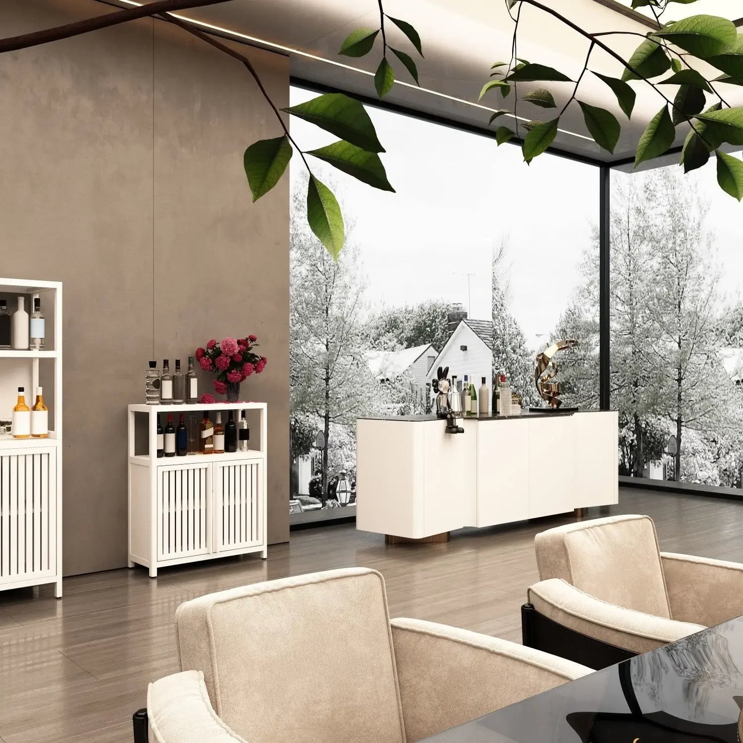 Large Capacity Bamboo Storage Cabinet Furniture for Bathroom Living Room Bathroom Bamboo Storage Cabinet with Shelves