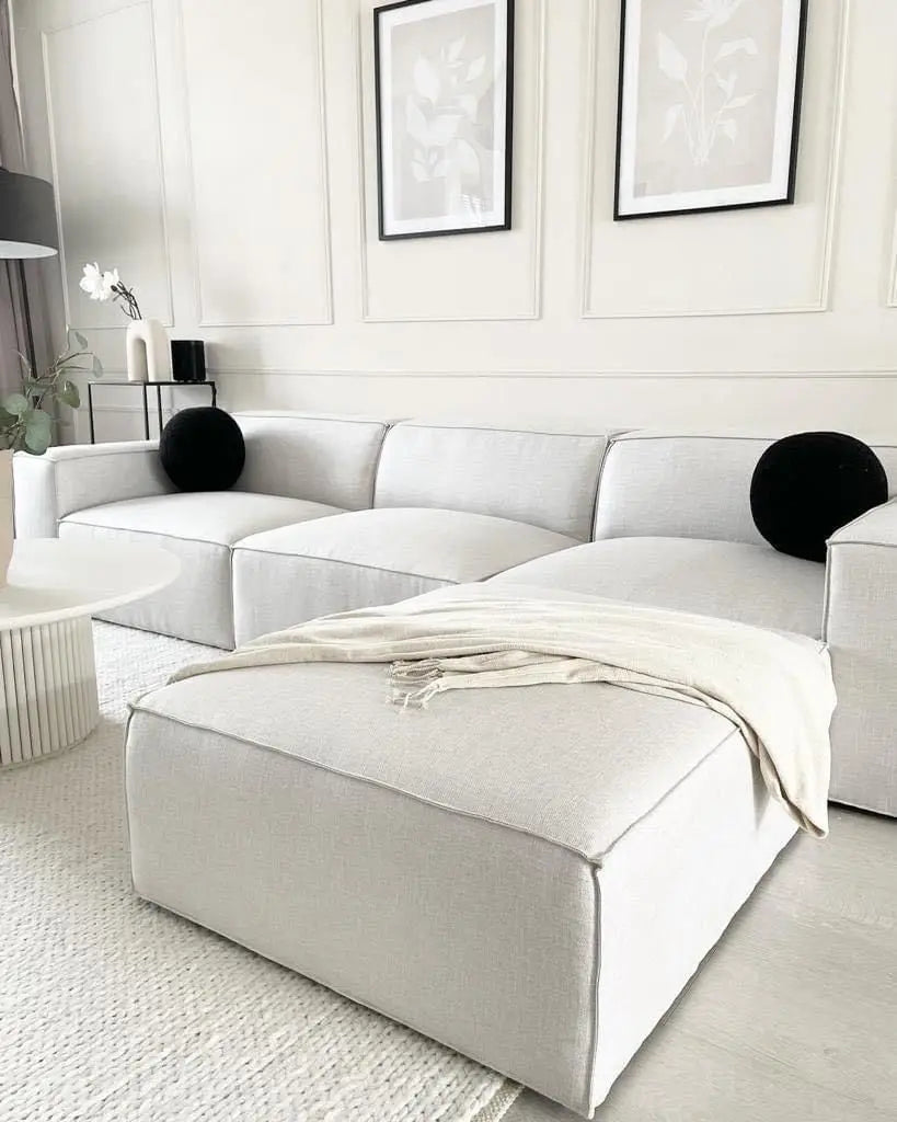 Modular Fabric L Shaped Sectional Sofa Set for Home Office