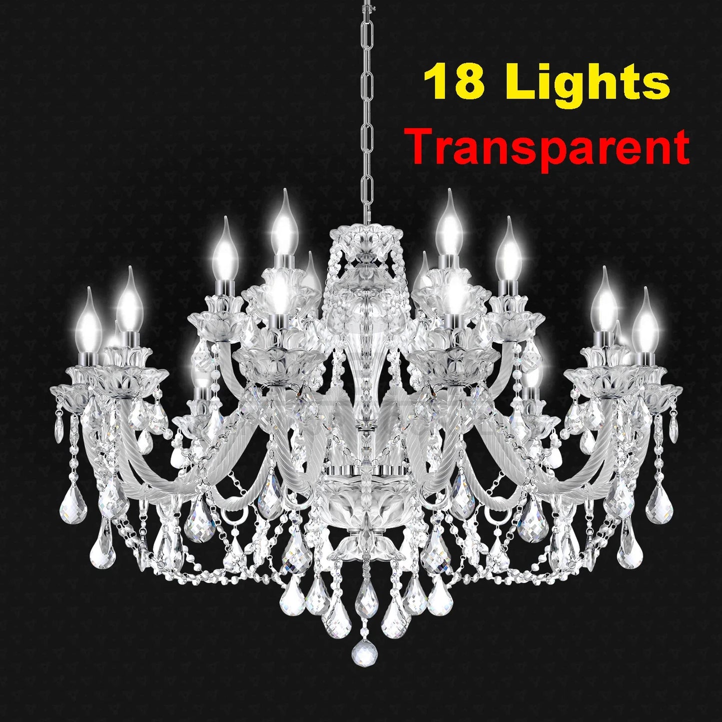 Ridgeyard K9 Crystal Chandelier Four To Eighteen Arms