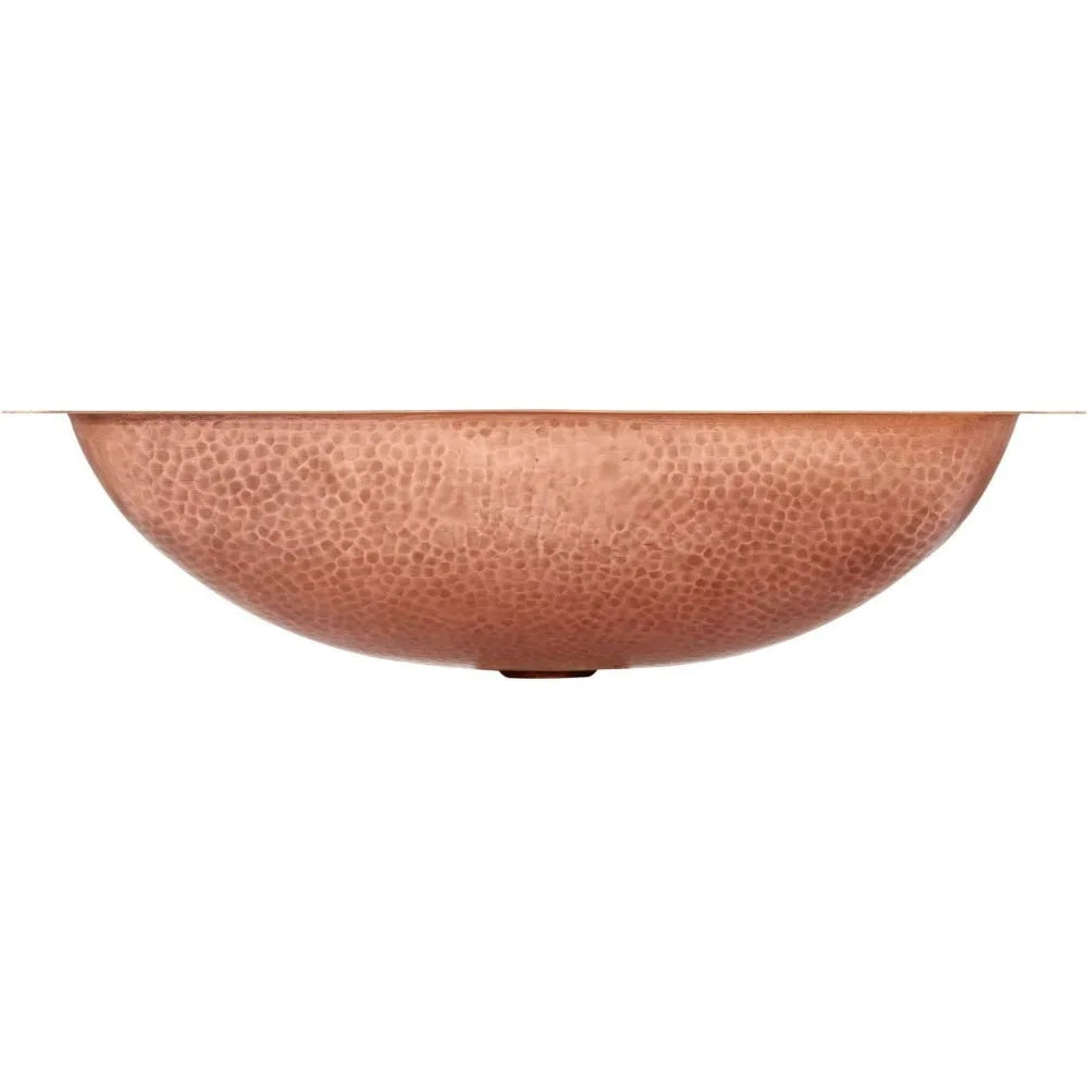 419412 20" Hammered Copper Undermount Bathroom Sink - Hammered Copper