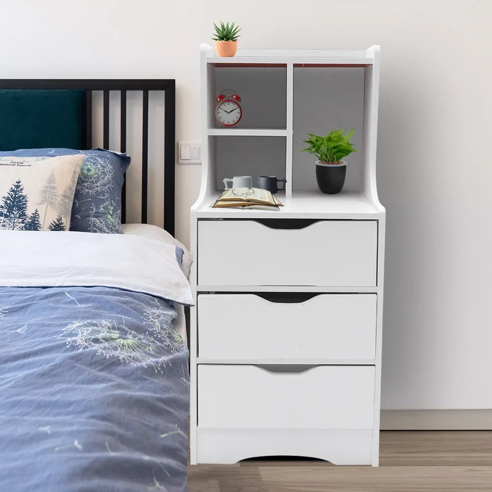 Bymaocar 3 Drawer Nightstand Modern Bedside Table
