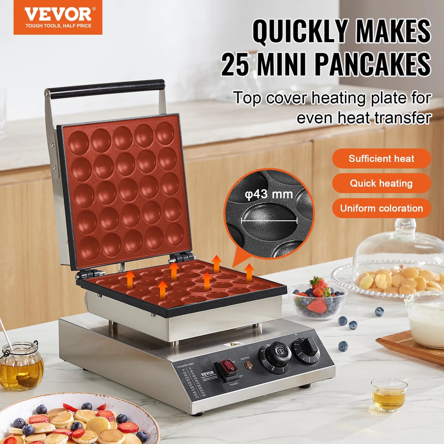 SucceBuy Electric Waffle Maker Pancake Dorayaki Machine