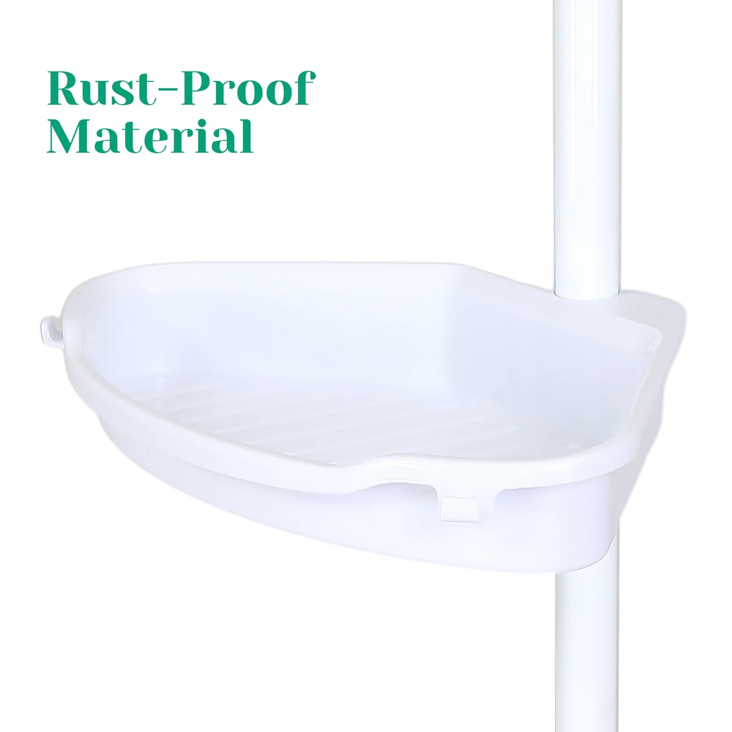 Twister.CK Corner Shower Caddy Tensioner Four-Tier With Towel Rods
