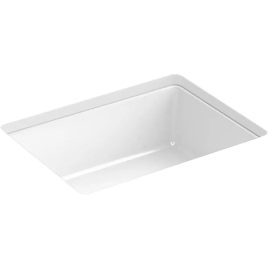 KOHLER Verticyl 17 Undermount Bathroom Vanity Sink With Overflow Drain, Undermount Bathroom Sink, White