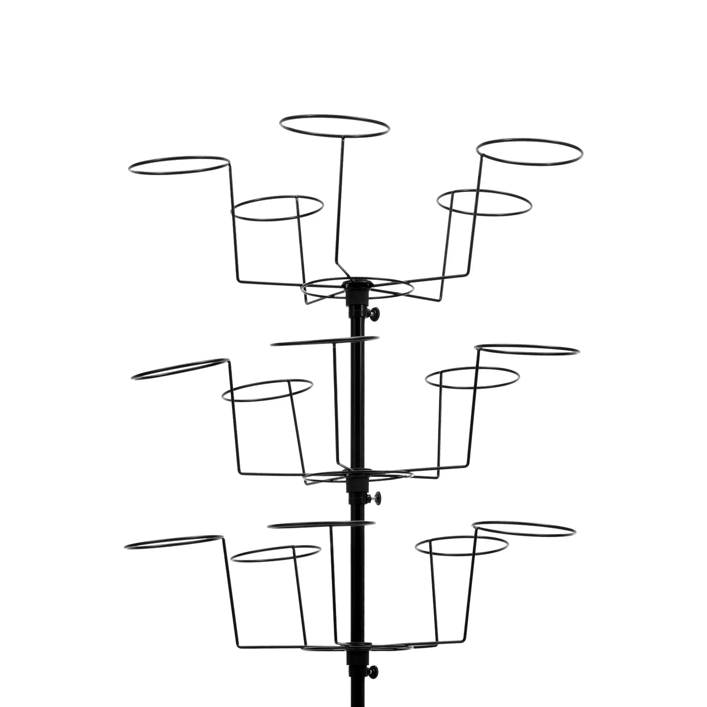 7-Tier Metal Black 35 Hat Cap Display Rotating Stand Holder Retail Store Rack