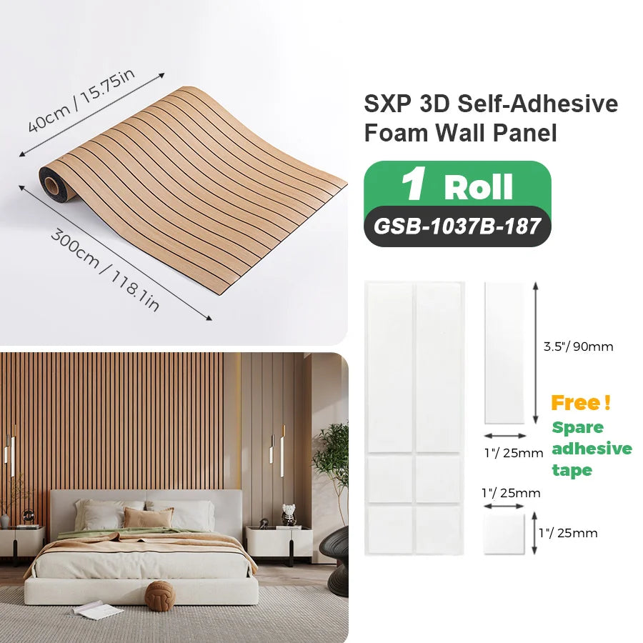 1 Roll Self-Adhesive Grid Wall Sticker SXP Wallpaper Sticker 15.75x118.11inch(12.91 Sq.Ft) Peel and Stick, Suitable for any room