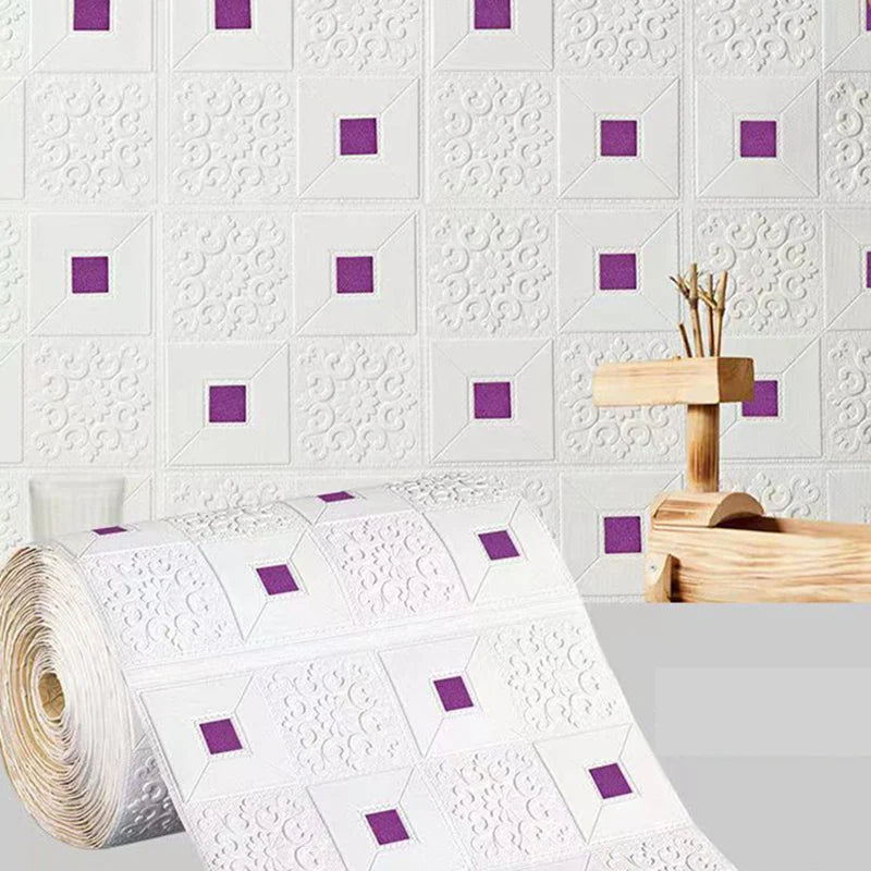 High-concerned 3D Brick Pattern Wall Panels Wallpaper Waterproof DIY
