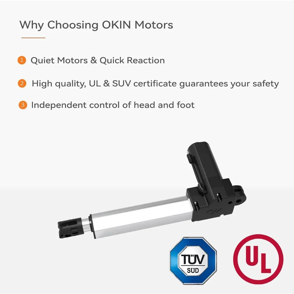 DUTRIEUX Adjustable Bed Frame With Gel Memory Foam Mattress