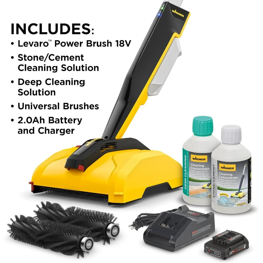 XMSJ 18V Cordless Levaro Powerbrush Outdoor Patio Cleaner