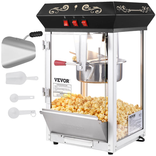 SucceBuy Popcorn Popper Maker With Tempered Glass Makes 48 Cups