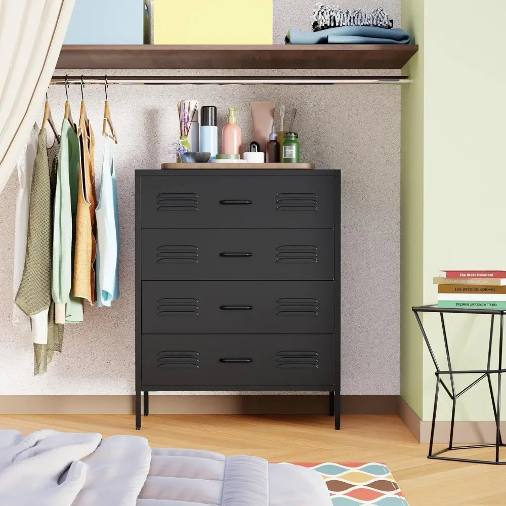 Dafify 4 Drawer Dresser For Bedroom Modern Metal Chest