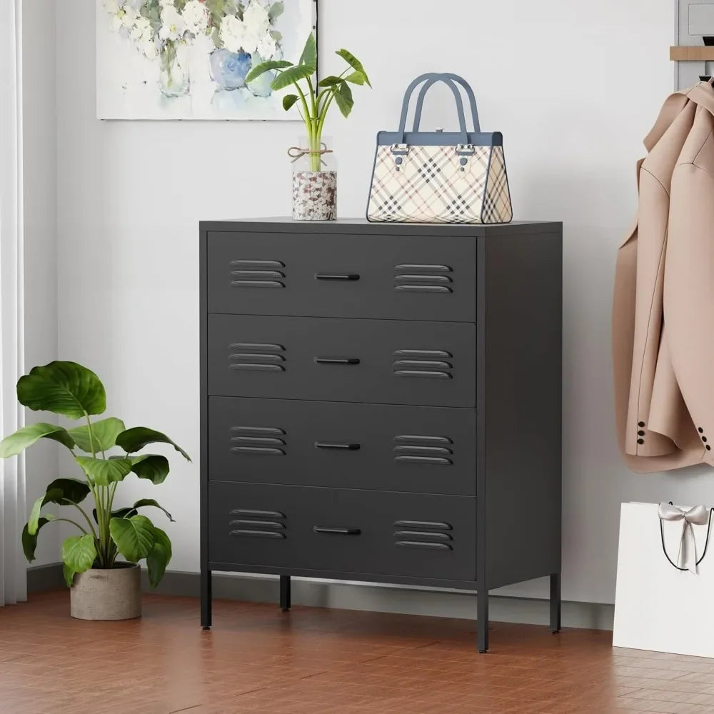 Dafify 4 Drawer Dresser For Bedroom Modern Metal Chest