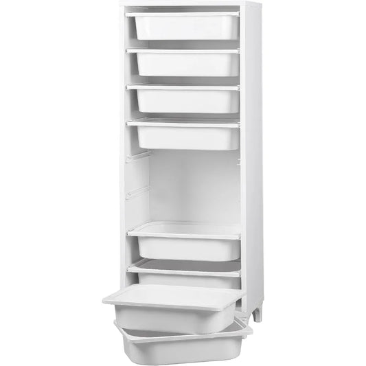 White Dresser, Closet Organizers and Storage, Storage Cabinet Bins, Drawers, 8 Shelf Wood Bathroom Office Kitchen Garage Pantry