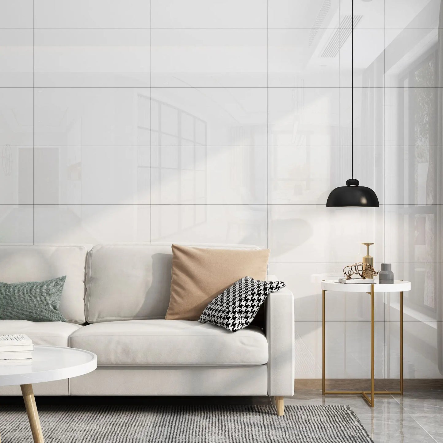 CN Guangdong Marble PVC Floor Tiles Self Adhesive Waterproof Peel Stick