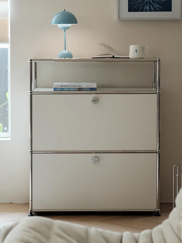 Bigcityfur Stainless Steel Storage Cabinet Sideboard