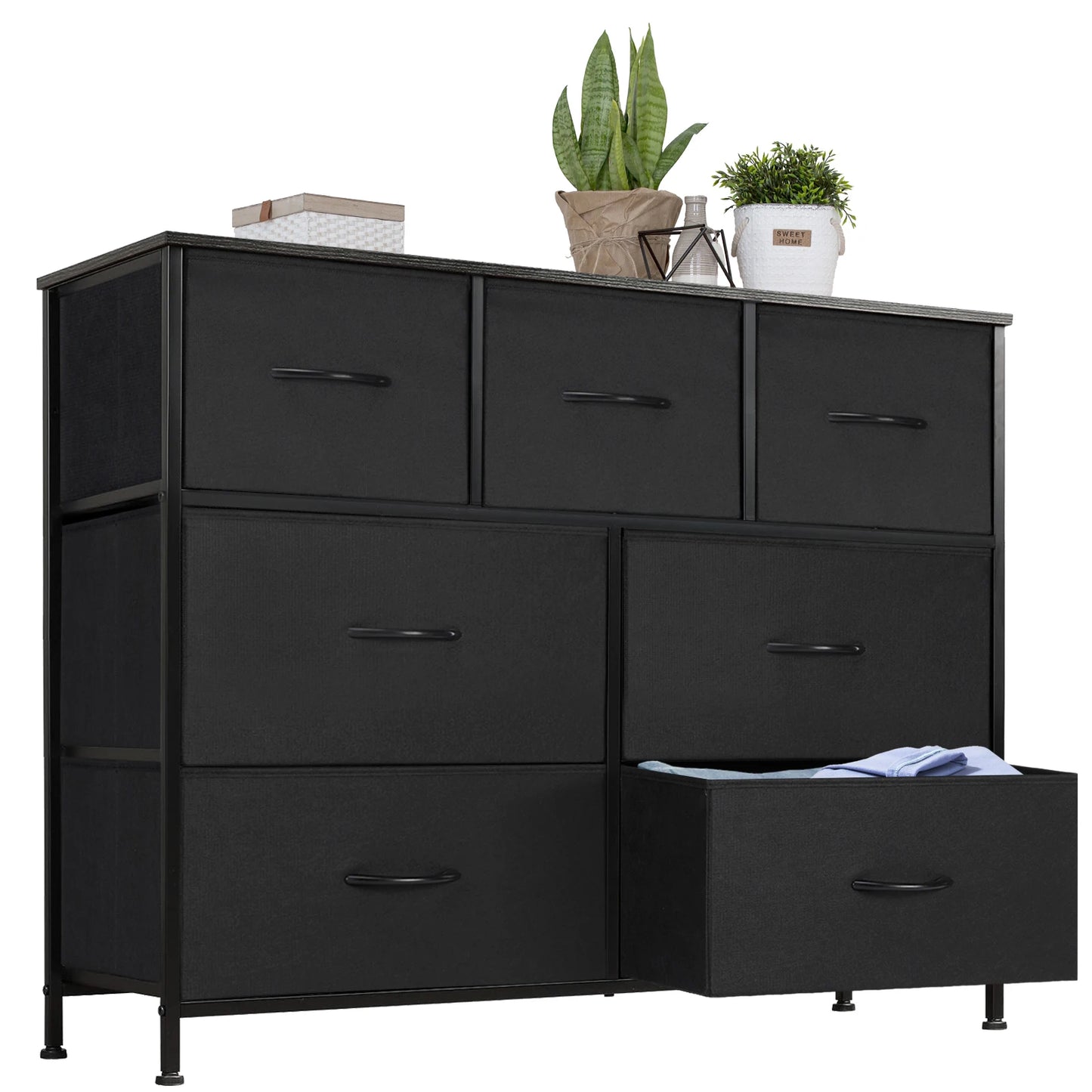 JHK Dresser With 7 Fabric Drawers Organizer Storage Closet