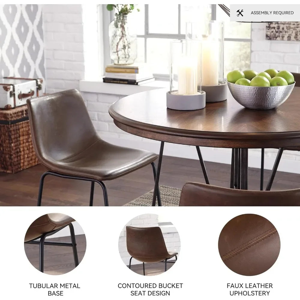 [New Arrival, Limited Stock!]mid century centiar 18.75" dining bucket chair, 2 count, black and brown