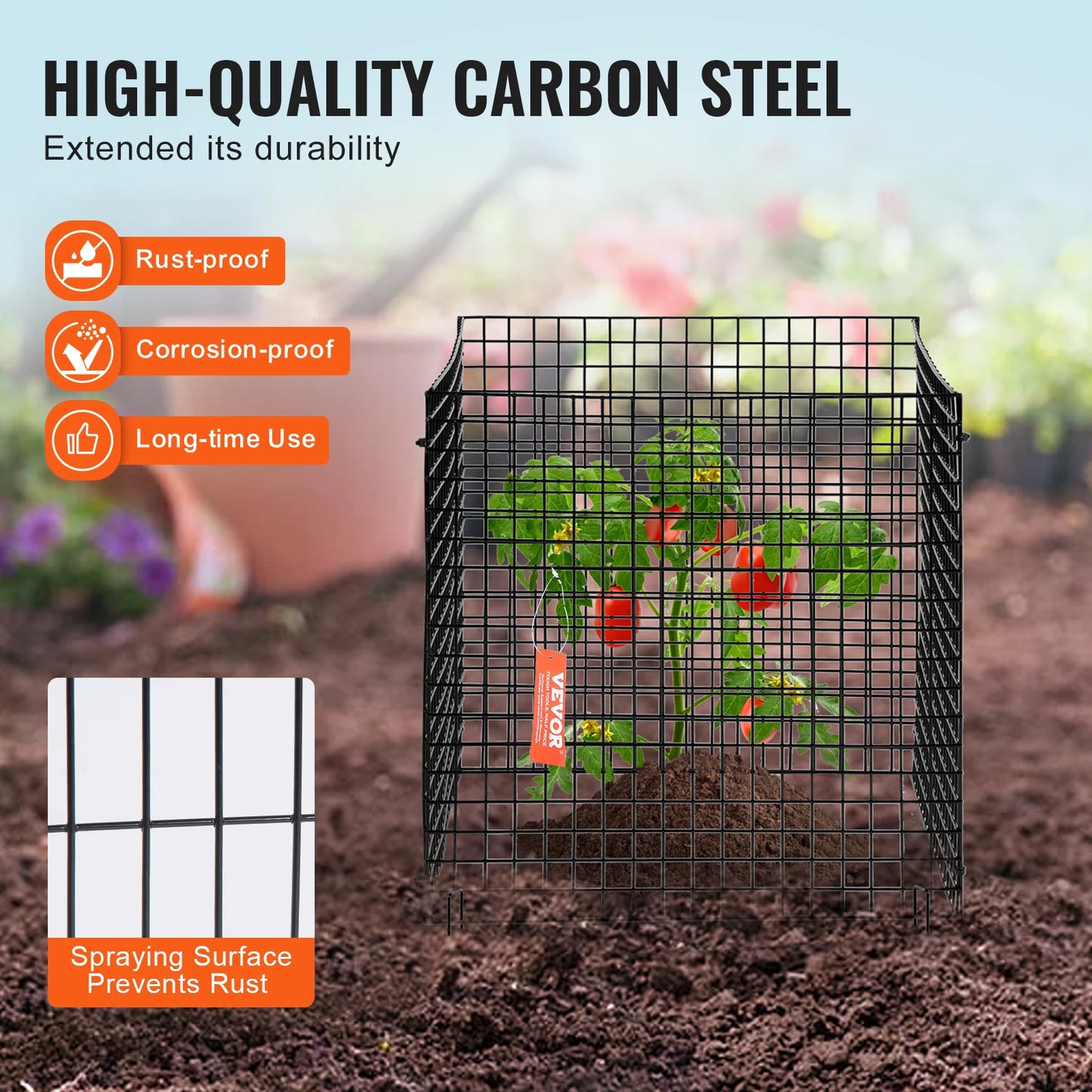 SucceBuy 10 Pack Plant Protectors Animal Exclusion Garden Cages