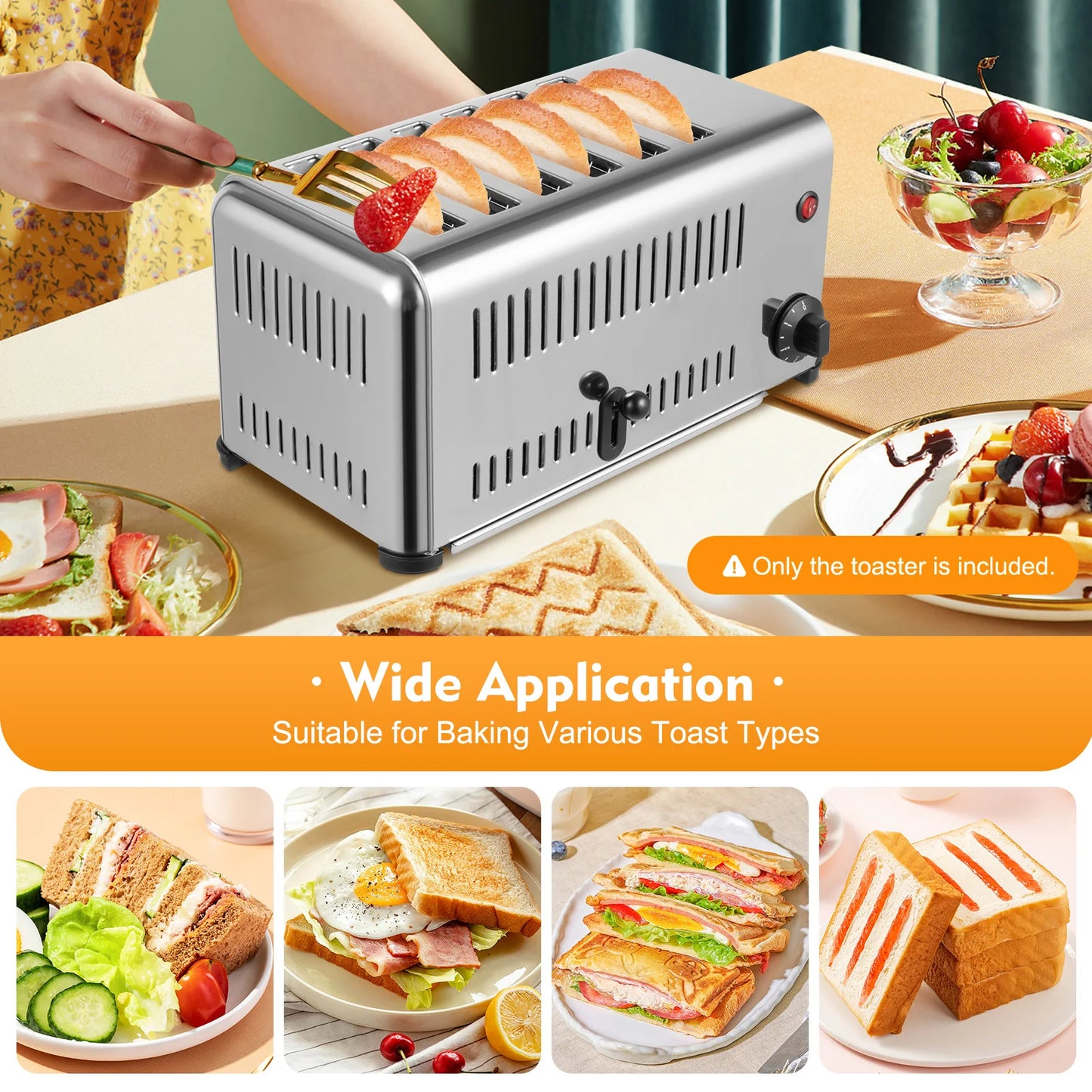 Sweetmile Commercial Toaster 1680W For Home And Bakery