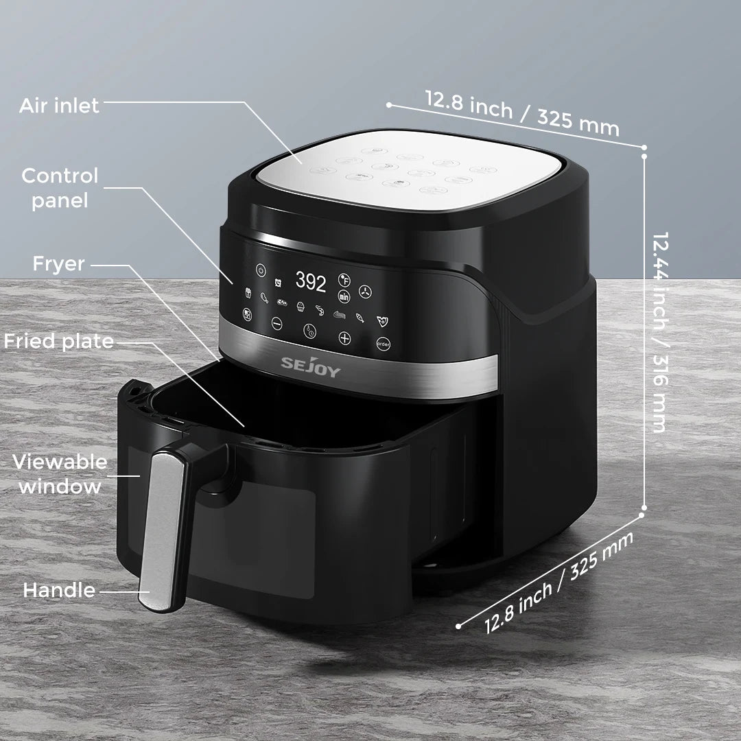 Sejoy 8In1 Air Fryer With Ceramic Coating 6L Capacity