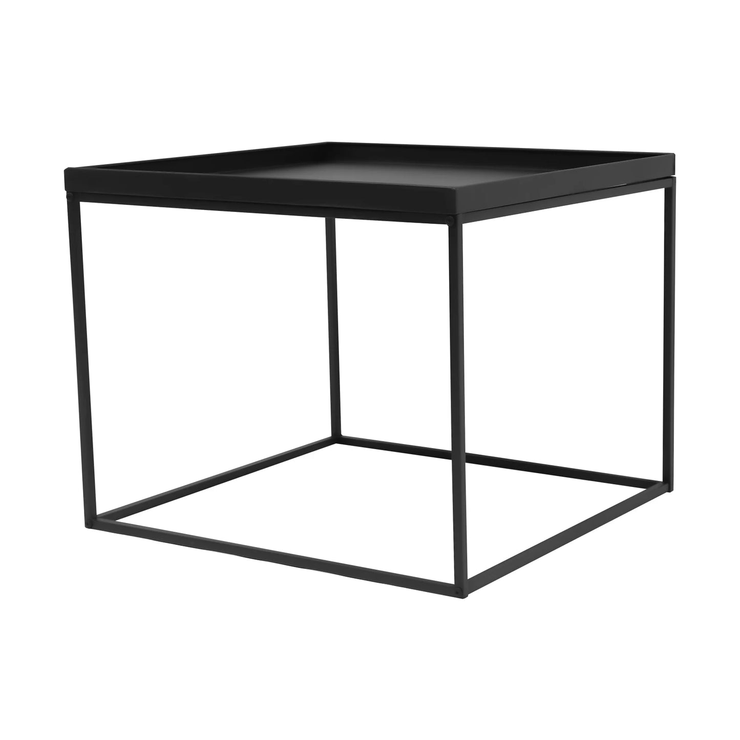 Metal Tray Coffee End Table For Living Room And Home Office