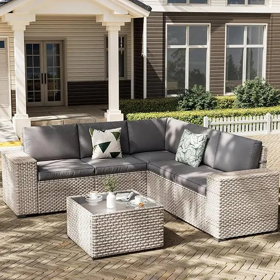 Hign-concerned 13 Piece Outdoor Patio Wicker Furniture Set