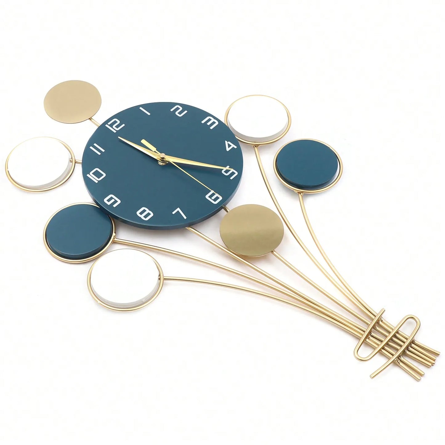 Silent Battery Operated Wall Clock No Drilling Balloon Deco