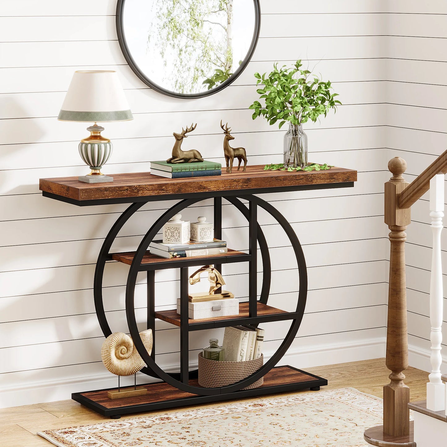 Tribesigns Four Tier Console Table For Entryway With Storage
