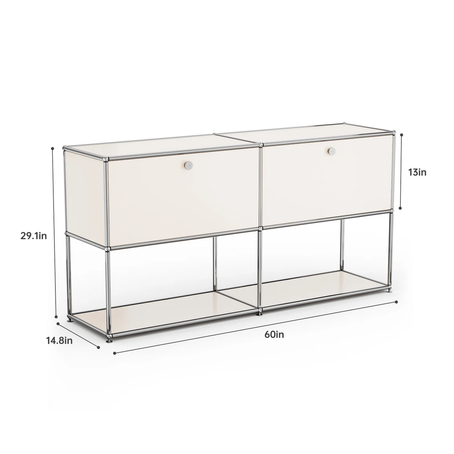 Furgle Modern TV Stand Storage Cabinet With Metal Frame