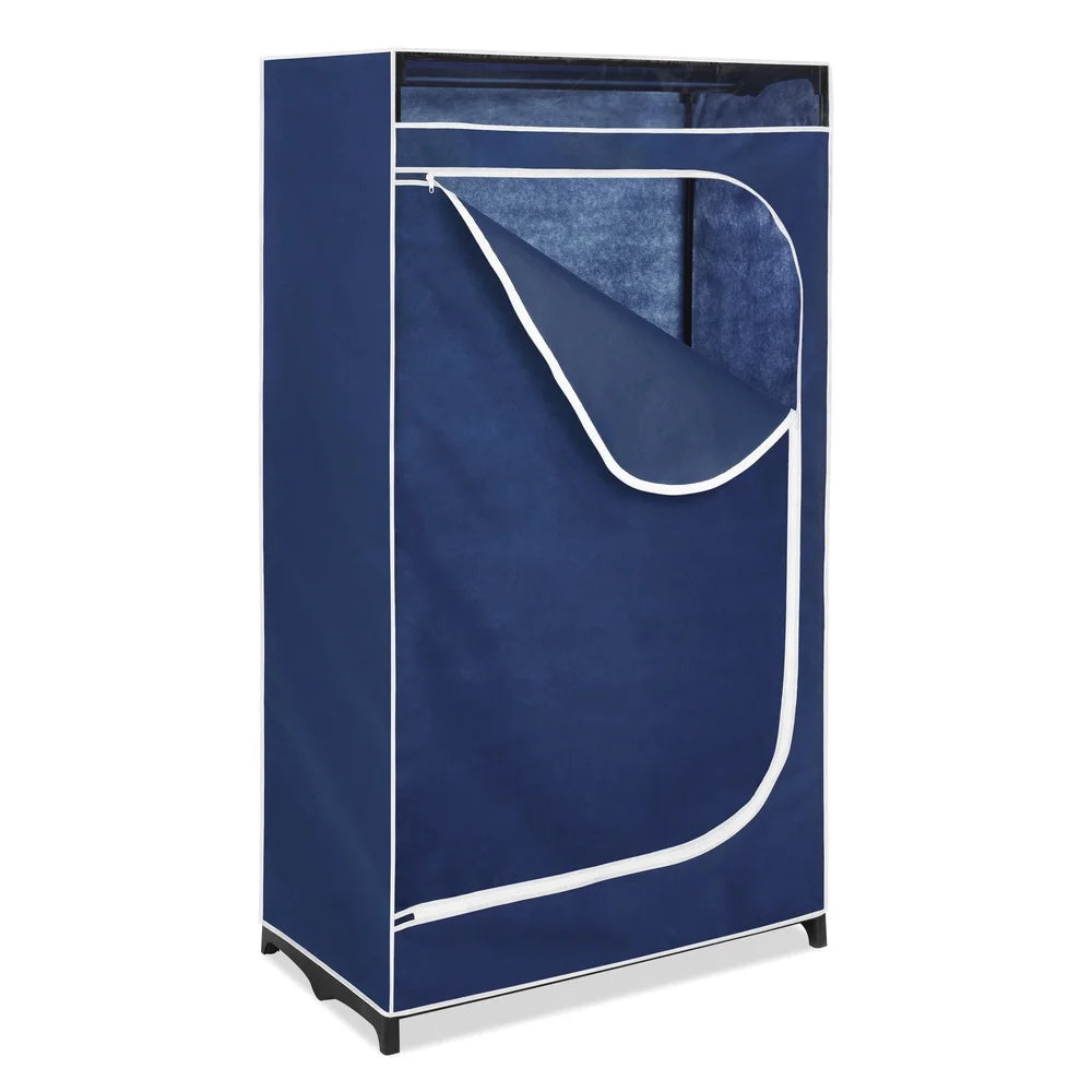 XMSJ Freestanding Clothes Closet Organizer With Fabric Cover