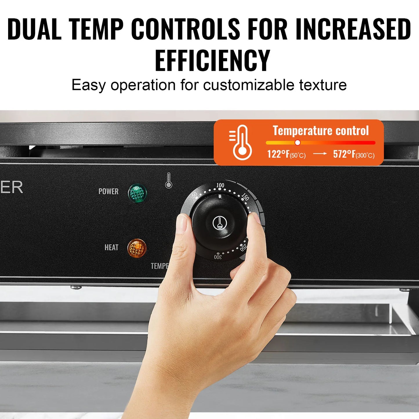 SucceBuy Double Head Electric Crepe Maker Commercial Griddle 3400W