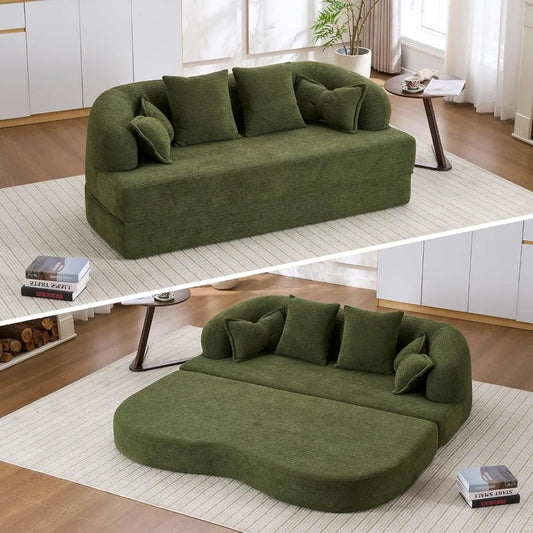 ZHUXIANG Curved Corner Folding Sofa Bed With Pull Out Sleeper