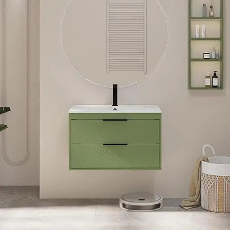 DAFIFY Wall Mounted Vanity Cabinet With Sink And Soft Close