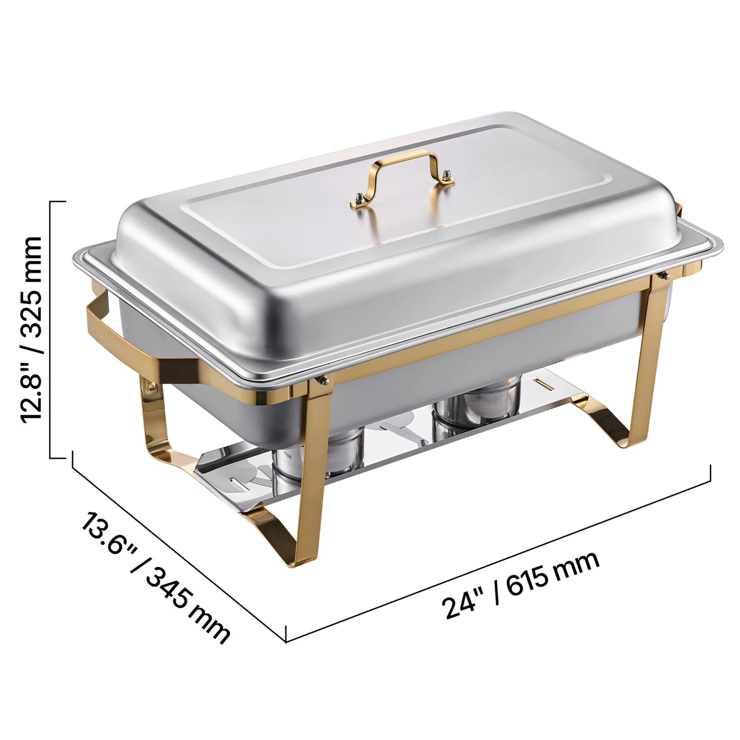 SucceBuy Chafing Dish Buffet Set Stainless Steel Warmer With Pans
