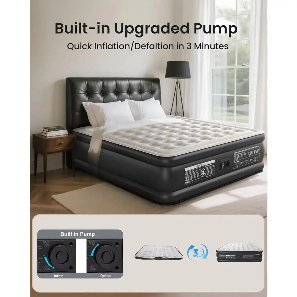 Hign-concerned Air Mattress With Built in Pump For Home Guests
