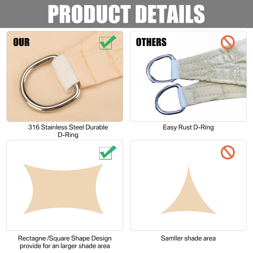 Jiangsu Sun Shade Sail Outdoor Canopy UV Block Sunscreen