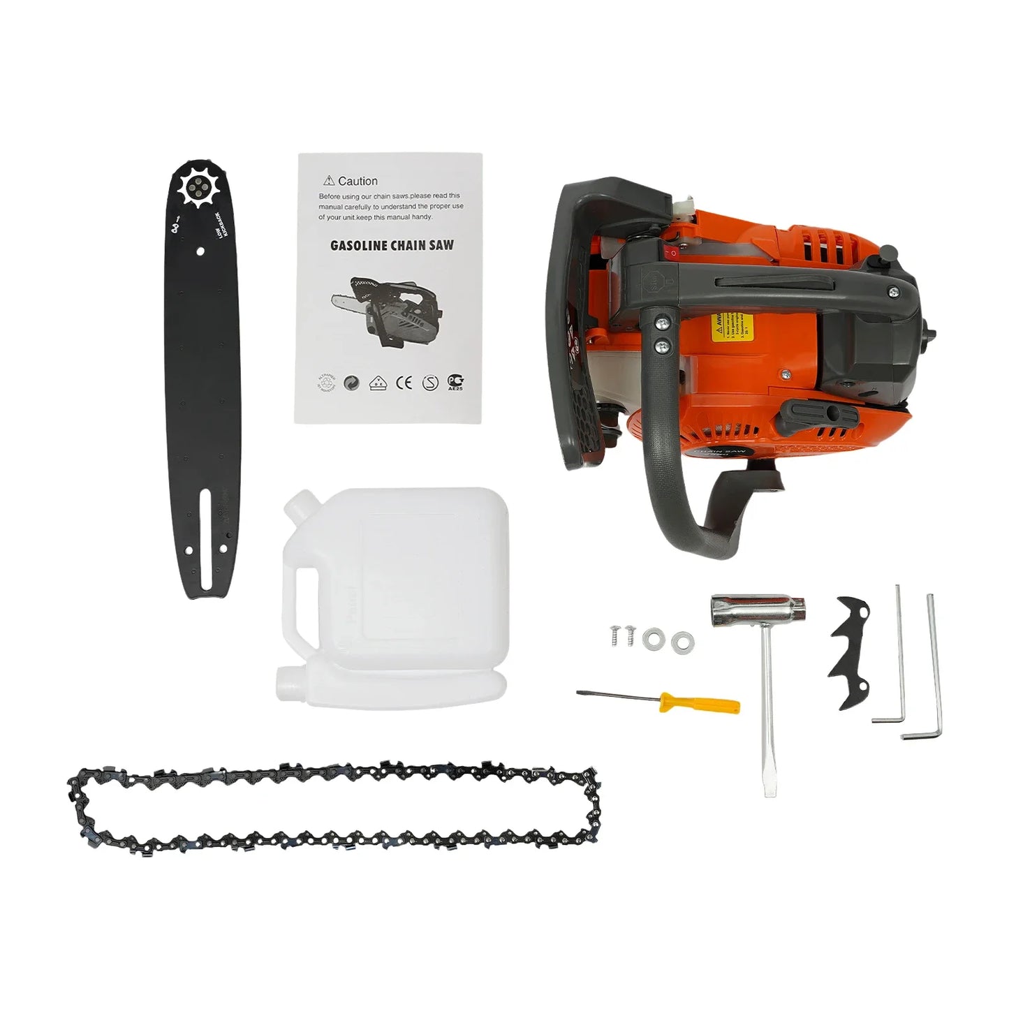 900W Gasoline Chainsaw Aluminum Nylon Build for Logging and Pruning